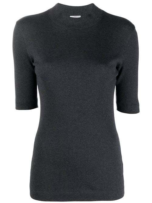 Ribbed top with raised collar Brunello Cucinelli | MH990BM114C390